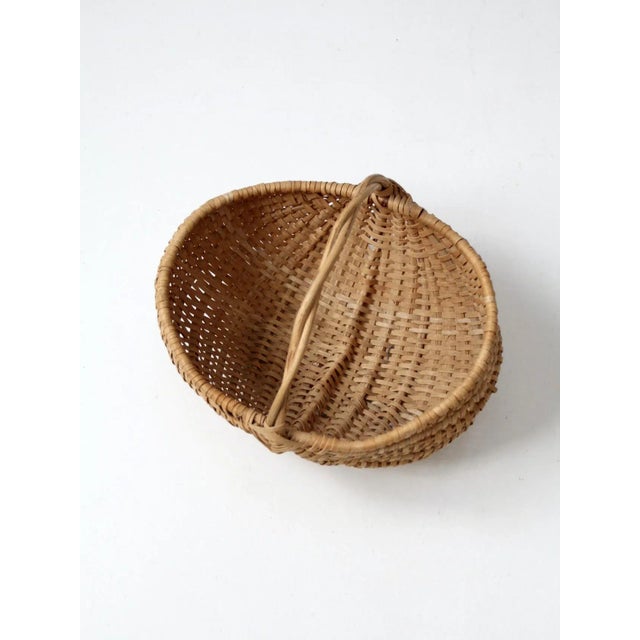 Wood Vintage Harvest Basket For Sale - Image 7 of 13