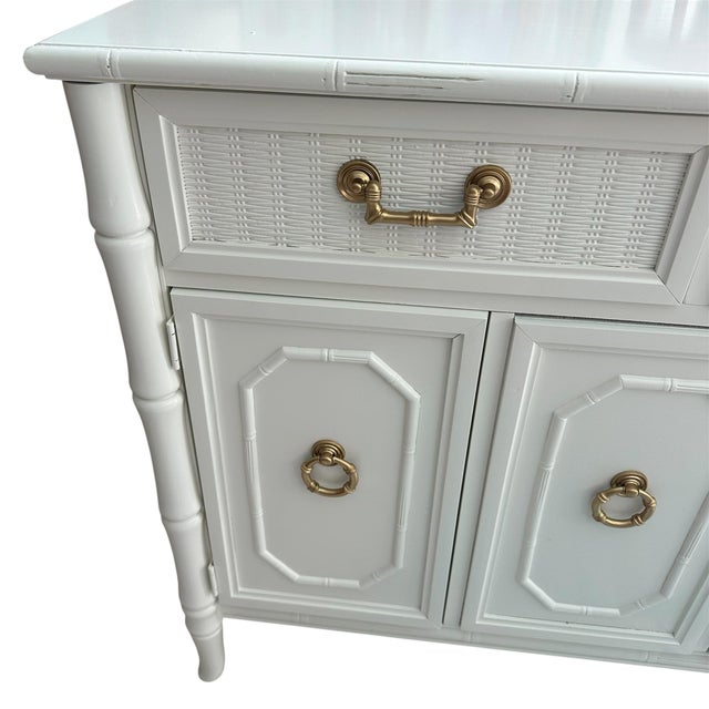 Broyhill 1970s Faux Bamboo Buffet / Server For Sale - Image 4 of 8