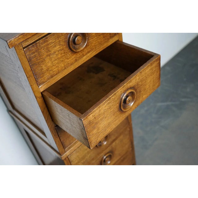 Brown English Oak Apothecary Cabinet, 1930s For Sale - Image 8 of 13