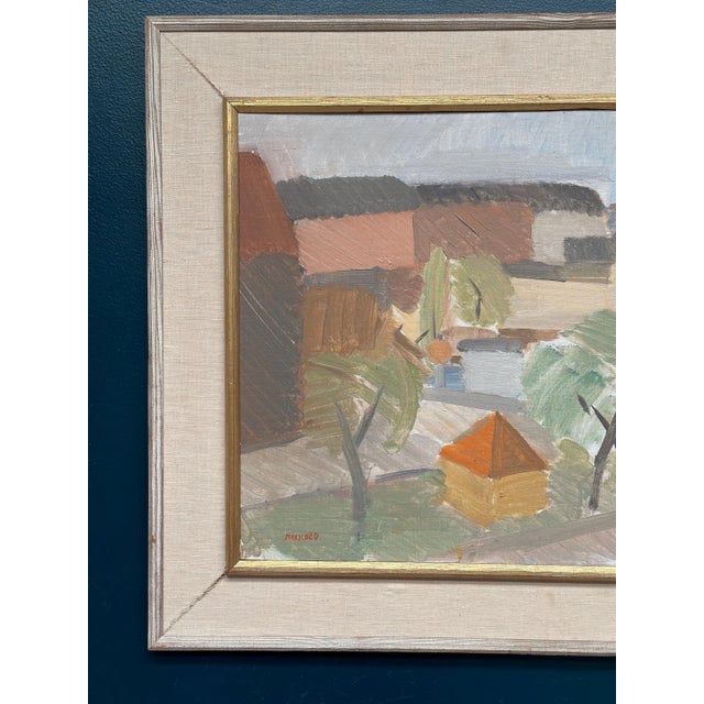 Mid-Century Modern Sven‑erik Markhed, Utsikt Norra Vallgatan, Malmö, 1950s, Oil on Canvas, Framed For Sale - Image 3 of 18