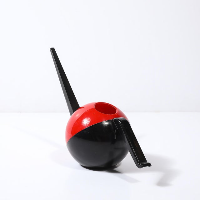 Mid-Century Watering Can in Vermillion Red & Black Signed Quality Molding Co. For Sale - Image 10 of 12
