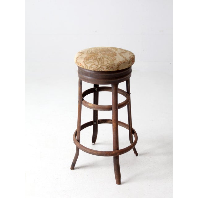 Mid 20th Century Antique Industrial Stool For Sale - Image 5 of 12