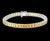 Yellow 20 Carat Genuine Natural Yellow Sapphires Tennis Bracelet 14 Karat White Gold For Sale - Image 8 of 8