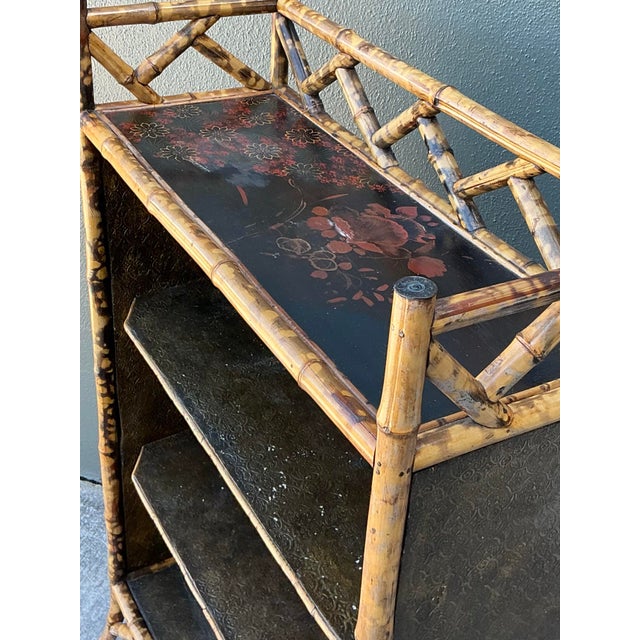 Vintage Tortoise Bamboo Etagere For Sale - Image 12 of 12