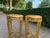 1950s French Louis XVI Gold Beech Marble Side Tables Pair For Sale - Image 4 of 11