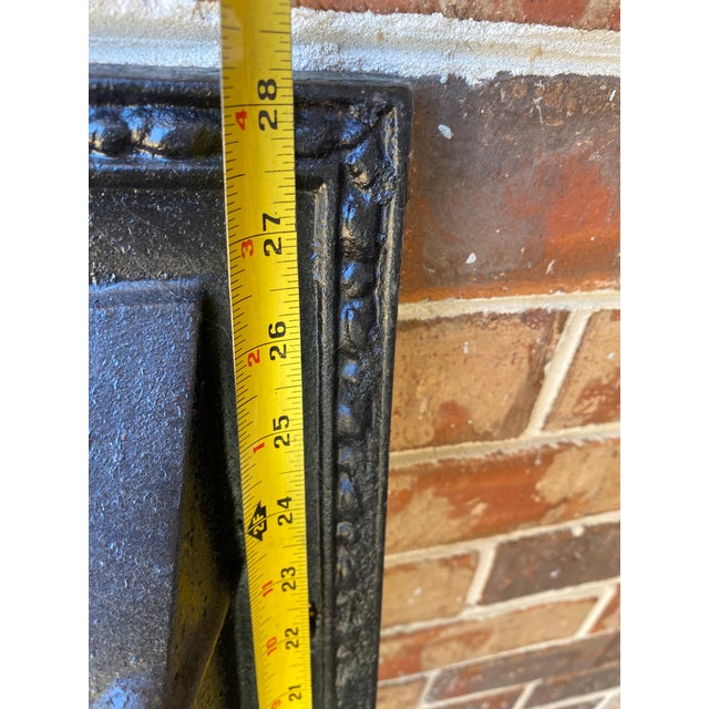 Antique Cast Iron Fleur De Lis Fireplace Surround For Sale - Image 11 of 15