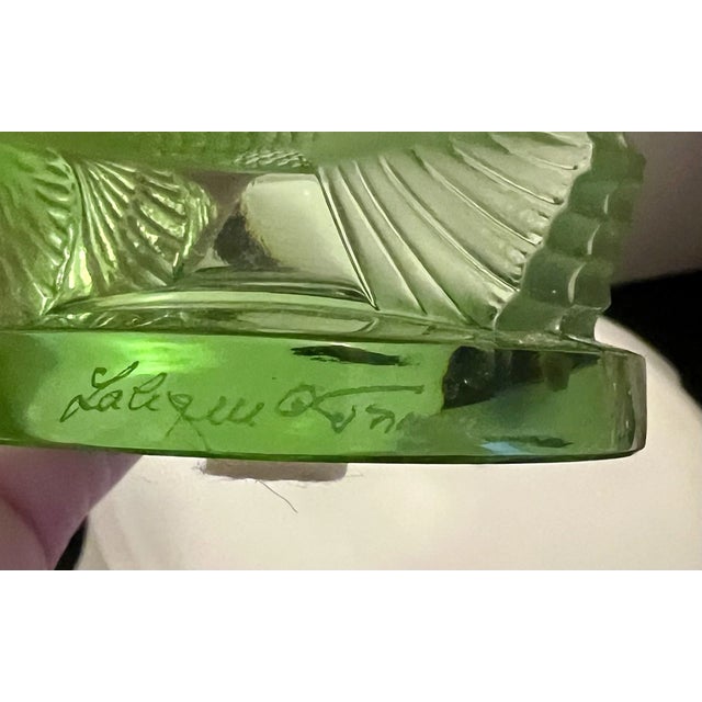 Vintage MCM Lalique Green Crystal Perch Fish Figurine For Sale In Dallas - Image 6 of 7