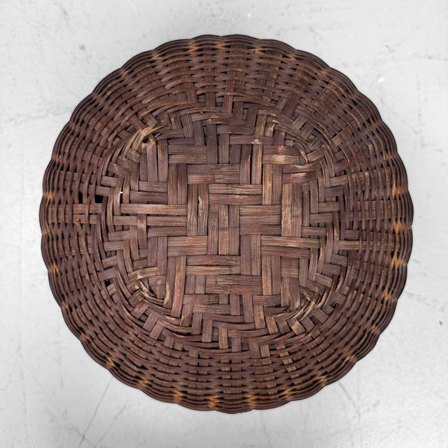 Vintage Japanese Bamboo Baskets, 1960s, Set of 2 For Sale - Image 14 of 16