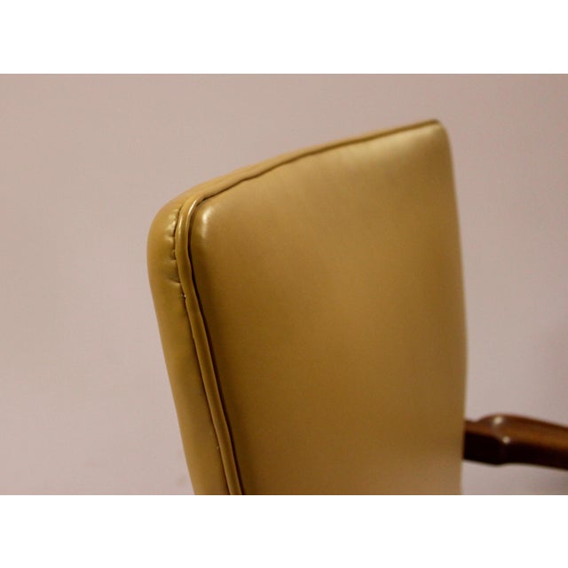Wood Mahogany & Leather Armchair by Jacob Kjær, 1950s For Sale - Image 7 of 8