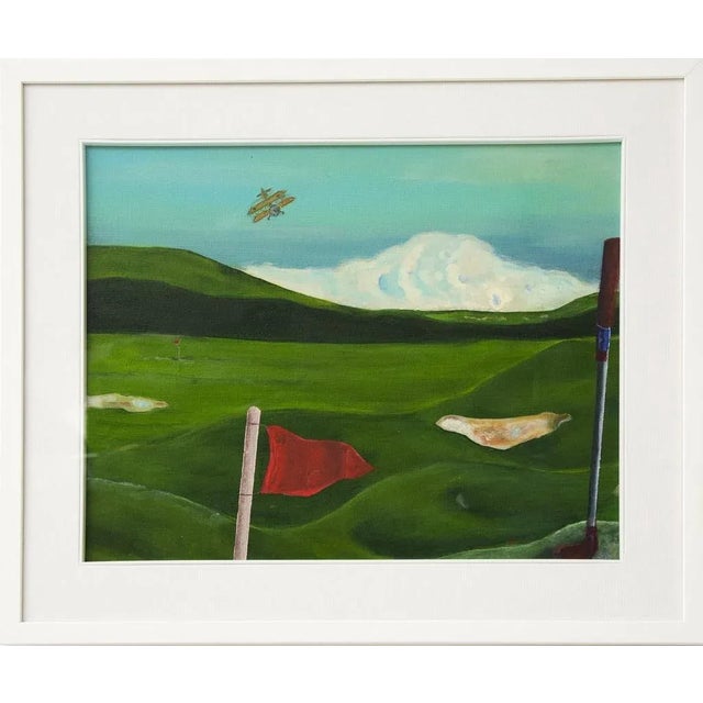 Golf Course is an original oil painting on canvas, realized by the Italian emerging artist Mirtilla Durante in 2020...