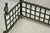 Black Antique Gothic Wrought Iron Spiral Twist 56" Fireplace Mantel Fender Surround For Sale - Image 8 of 10
