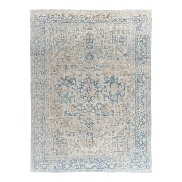 Vintage Heriz Rug 9ft 8in X 12ft 10in For Sale