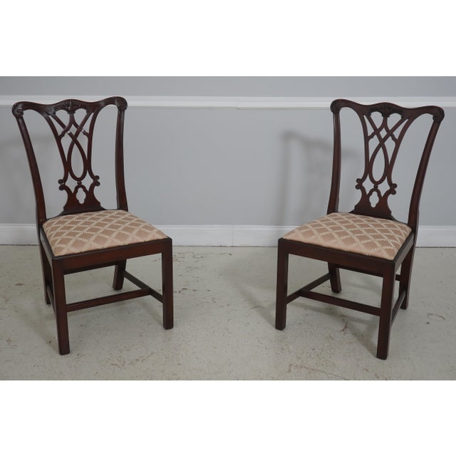 Set of 8 Henkel Harris Mahogany Dining Chairs For Sale - Image 13 of 18