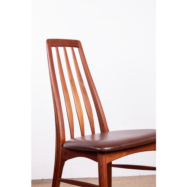 Danish Eva Model Chairs in Teak and Leather by Niels Koefoed for Koefoeds Hornslet, 1960, Set of 6 For Sale - Image 13 of 18
