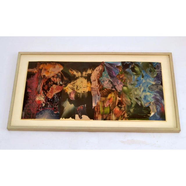 One of a series of eight very detailed abstract Contemporary artworks in the technique of collage, made like a painting in...