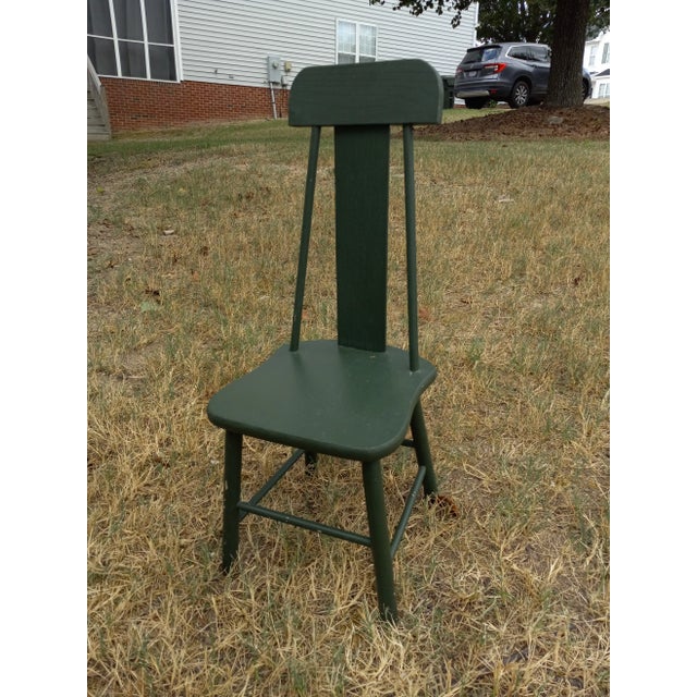 Antique Small Green Child's Chair For Sale In Raleigh - Image 6 of 12