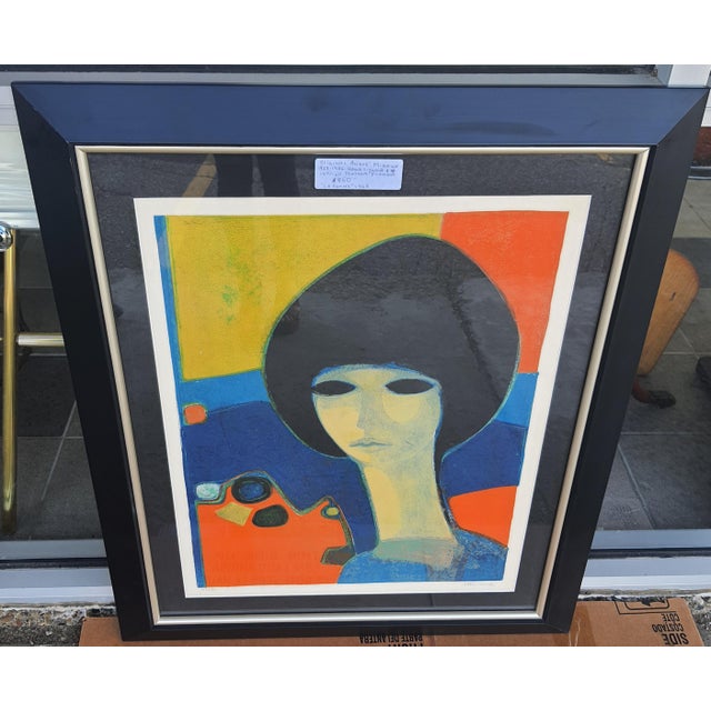 Original Andre' Minaux 1923-1986 Hand Signed #107/150 museum framed "LA Femme" 1968