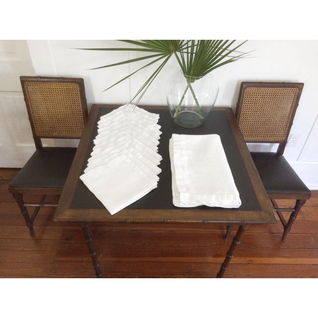 White Damask Cotton and Linen Tablecloth & Matching Napkins Chairish
