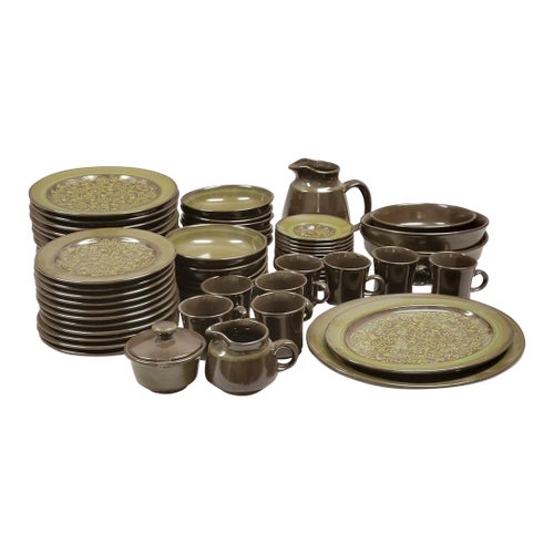 Mid Century Franciscan Madeira Stoneware Plates, Dinnerware