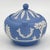Ceramic Vintage Wedgwood Blue Jasperware Covered Sugar Bowl or Lidded Trinket Dish For Sale - Image 7 of 11