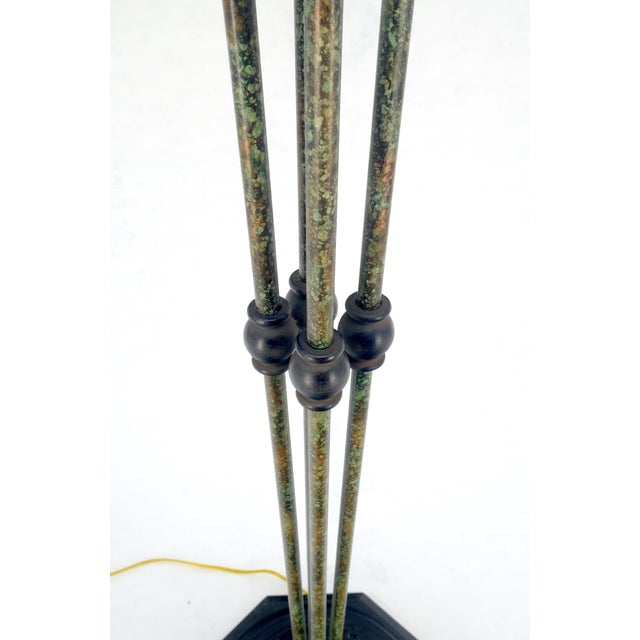 Large 24" Diameter Onyx Shade Black Marble Maitland Smith Floor Lamp MINT For Sale - Image 12 of 15