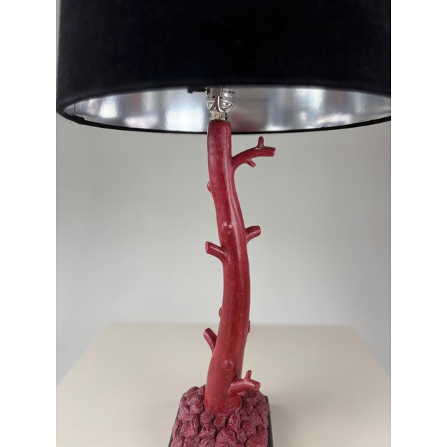 A rare and striking pair of contemporary vintage "Organic Modern" sculptural table lamps from the sought-after Tanner...