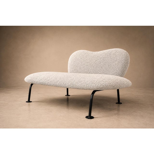 Brazilian Modern Organic Form Loveseat in Iron & Bouclé by Freijó Móveis, Brazil, 1950s For Sale - Image 11 of 18