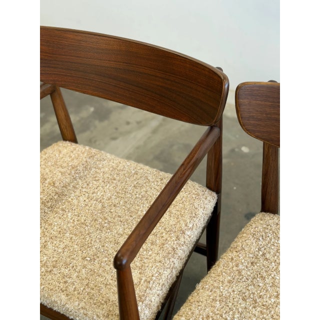 1950s Sculptural Walnut Dining Chairs - Set of Six For Sale - Image 15 of 18