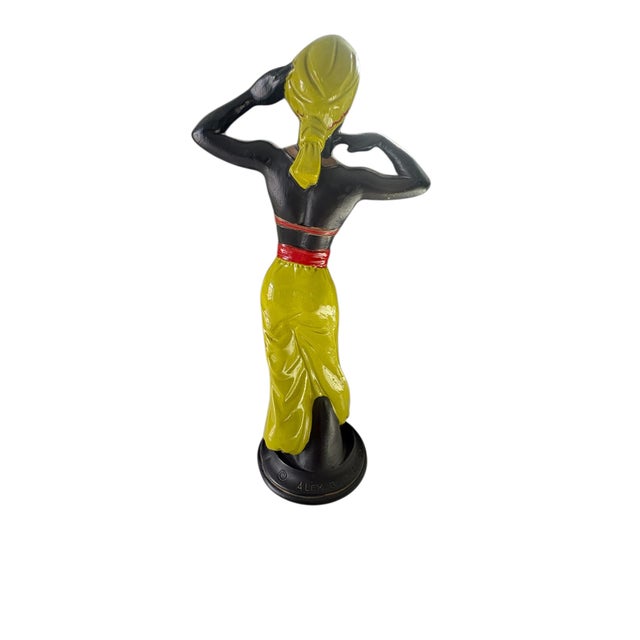 Pair of Vintage Alexander Backer Blackamoor Chalkware Figurines For Sale - Image 11 of 13