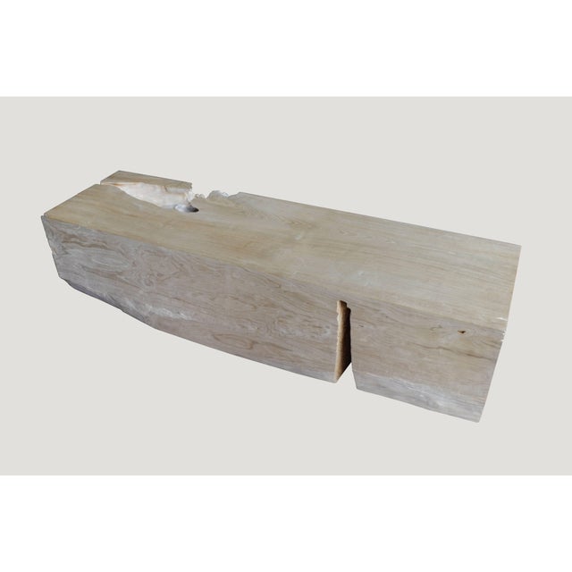 Andrianna Shamaris St. Barts Teak Wood Bench For Sale - Image 9 of 18