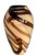 Contemporary Art Glass Vase Multi-Color Tan With Brown Swirls For Sale - Image 3 of 12