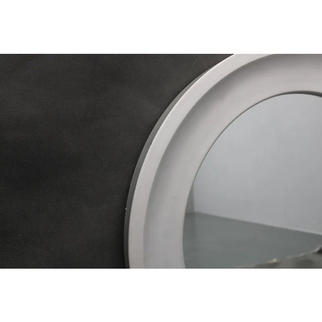 Italian Round Aluminium Mirror, 1970s For Sale - Image 4 of 11
