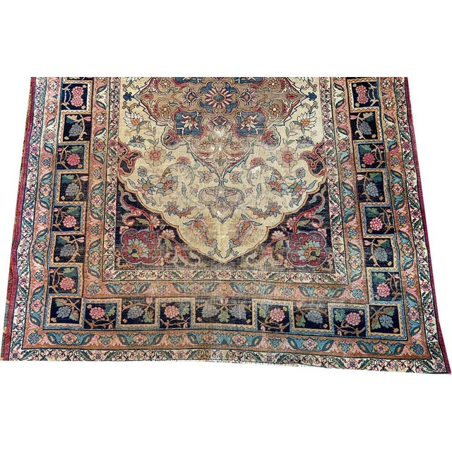 Textile A Must See 19th Century Signed PersianLavar/Ravar Kirman Rug For Sale - Image 7 of 9