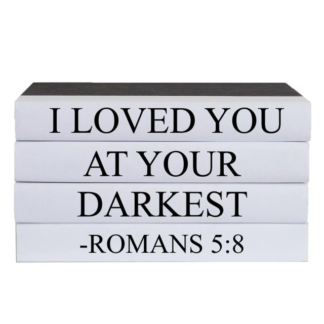 Modern Decorative Books - Quote Book Stack - "Loved You" For Sale - Image 3 of 3