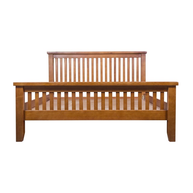 Mission Mission Oak Slat Bed - Michael's Cherry For Sale - Image 3 of 9