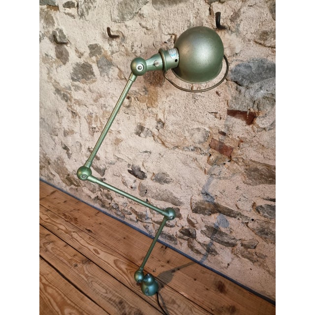 Industrial Vintage French Industrial Lamp in Green by Jean-Louis Domecq for Jieldé, 1960s For Sale - Image 3 of 18