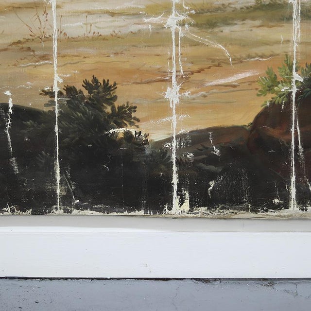 This impressive monumental painting, dating from the mid-19th century, is a unique piece of wall decoration. The work,...