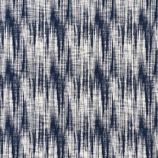Sample - Schumacher Burashi Texture Fabric in Indigo For Sale