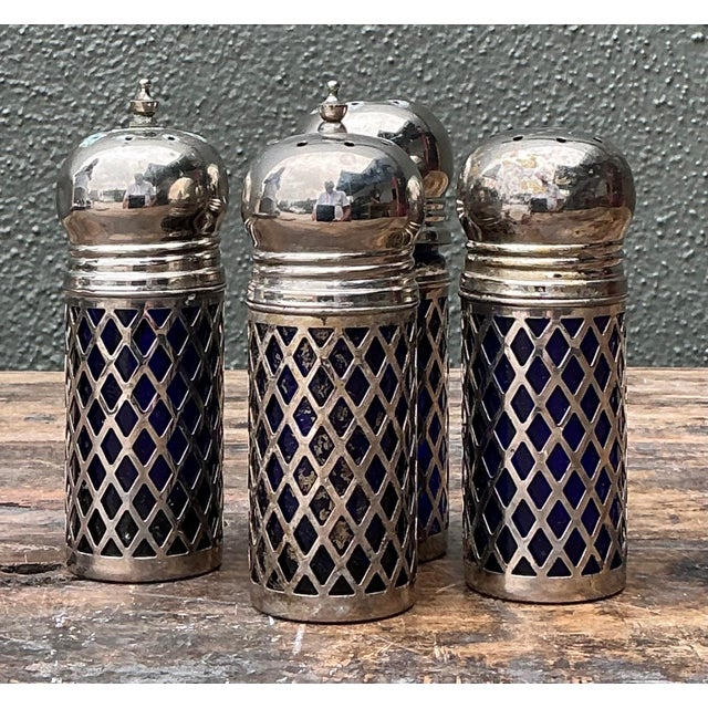 Metal Vintage Sterling and Plate Assorted Salt Shakers - Set of 12 For Sale - Image 7 of 12