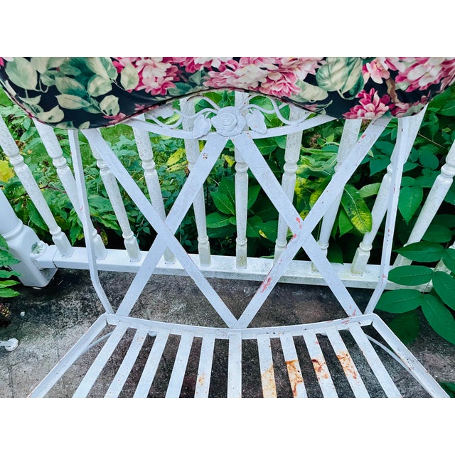 Vintage Woodard Wrought Iron Outdoor Patio Furniture Rare Sectional Piece A Beautiful Vintage Woodard Special Edition...