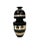 Abstract Currey & Company Black and Gold Gourd Vase For Sale - Image 3 of 5