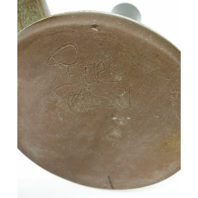 Artisan Mottled Ceramic Vases- A Pair For Sale - Image 11 of 11