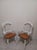 Vintage Ethan Allen Style White Painted Windsor Style Armchair Stained Wood Seats Set 4 For Sale - Image 4 of 8