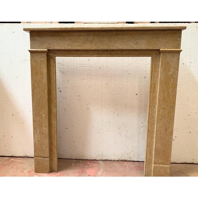 Fireplace in Yellow Marble For Sale - Image 5 of 10