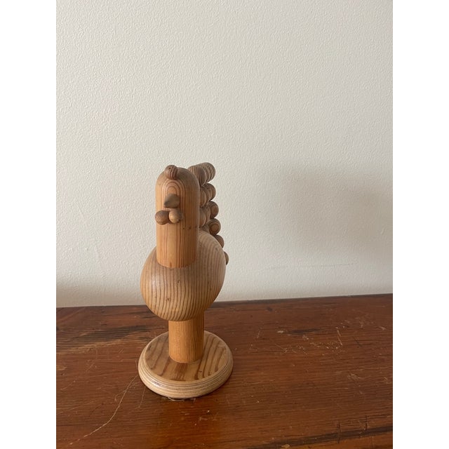 Modernist Rooster Sculpture 1970s by Kaija Aarikka for Aarikka Made in Finland