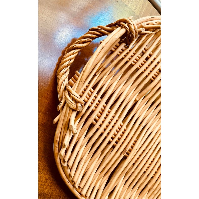 French Country Style Wicker Serving Tray For Sale In Columbia, SC - Image 6 of 8