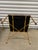 Mid-Century Modern Glam Rock Snakeskin Benches With Brass X-Base For Sale - Image 3 of 10