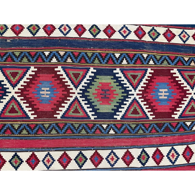 Antique Caucasian Shirvan Kilim For Sale - Image 9 of 10