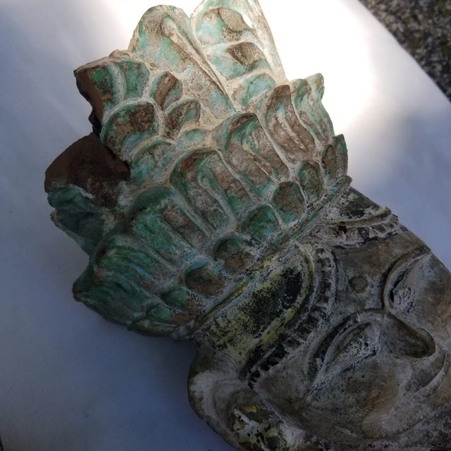 Wood Vintage Pair of Carved Indian Figures For Sale - Image 7 of 9