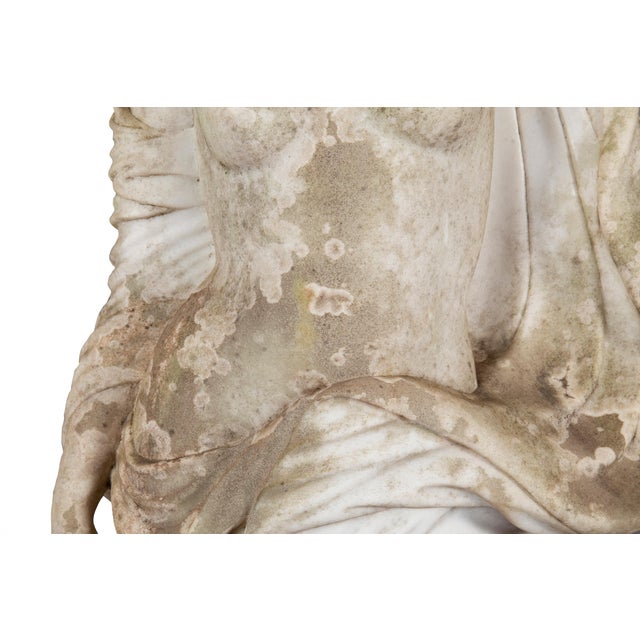 Stone Life-Size Marble Sculpture Statue of “Air” After the Antique by Le Hongre For Sale - Image 7 of 15